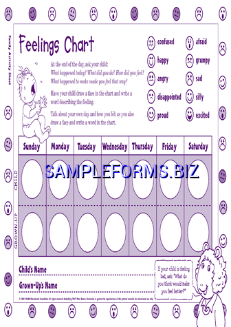 Feelings Chart 3 pdf free
